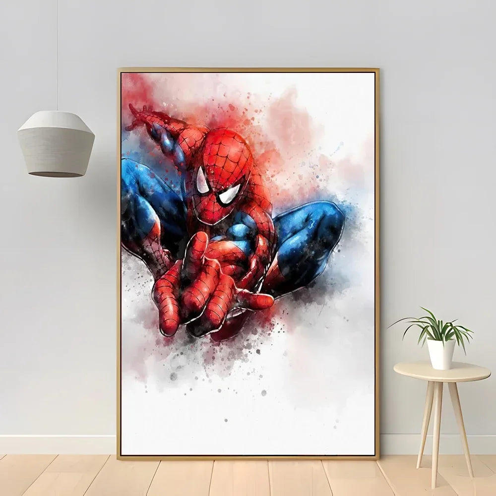 1pc Frameless Canvas Painting SpiderMan Marvel Movie Style Wall Art Posters Superhero Home Decor Canvas Painting Mural Prints