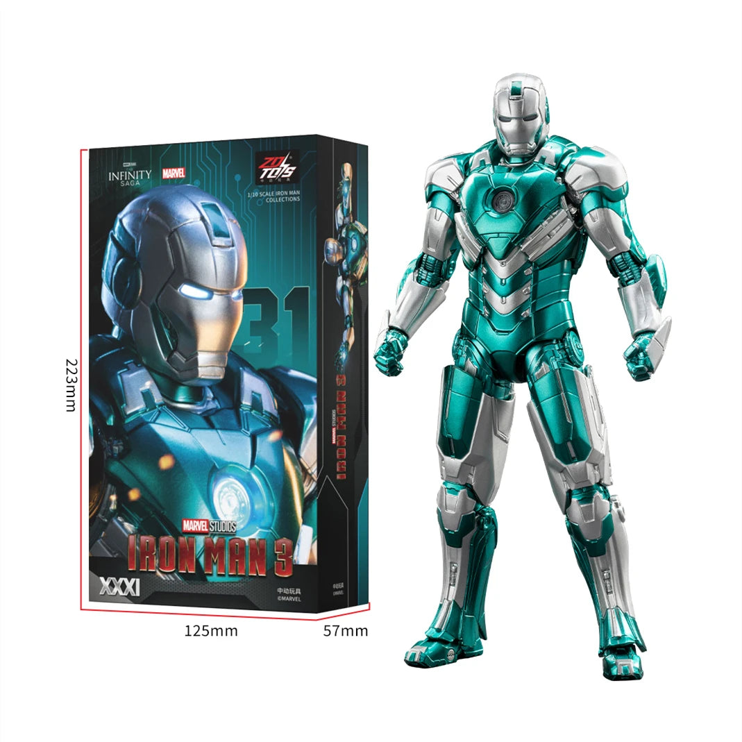 ZD Toys Iron Man MK1 MK2 MK3 MK4 MK5 MK6 MK7 MK42 MK43 MK45 MK46 War Machine Movie Action Figure 7 Inches Adult Collectible Toys