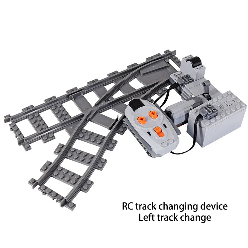 DIY Train Track Combination MOC Railroad Bridge Building Blocks Cross Track Bricks Toys Rail Car Scene Compatible With LEGO