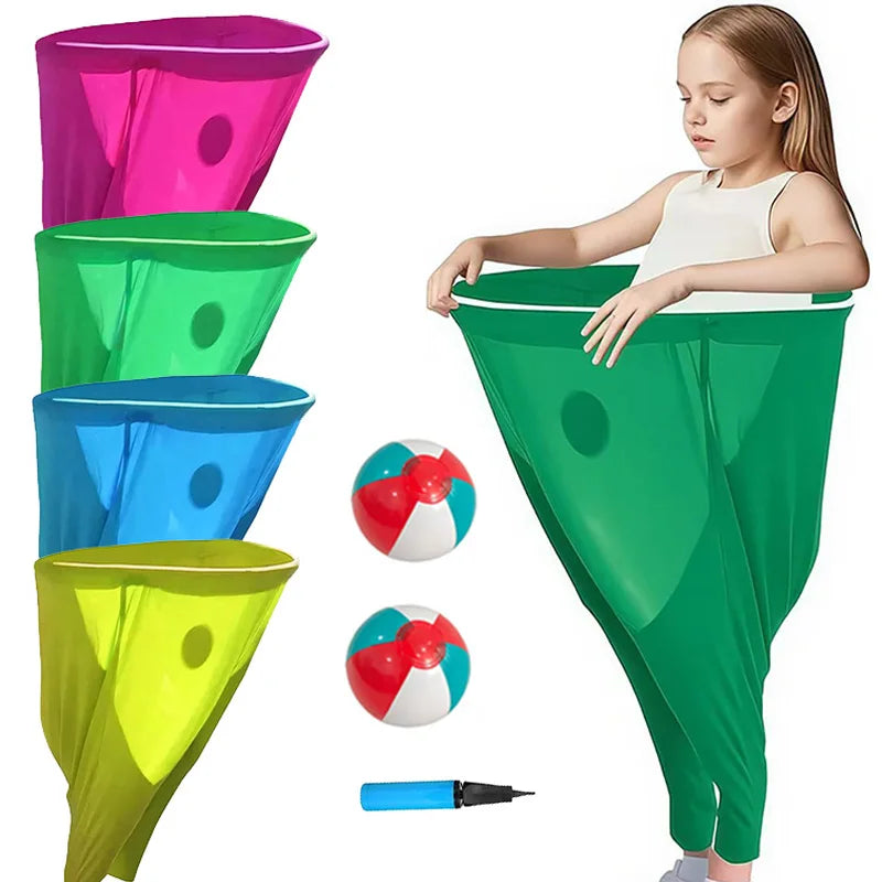Granny Pants Yard Game Toy with Bouncy Ball Pump Fun Party Family Reunion Outdoor Props Tossing Sport Games for Adults Kids