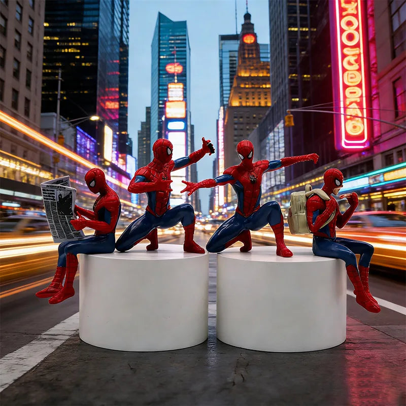 7-9CM HOT New Superhero Action Figure Cartoon Spider Anime Collectible Mini Model Trendy Toy Desk Decoration Birthdays Gift