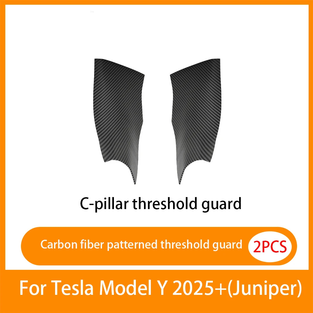 Front Rear Door Sill Guards For Tesla ModelYL/Y Juniper2025 ABS Inner Protector Cover Plate Trim Anti-Dirty Bumper Welcome Pedal
