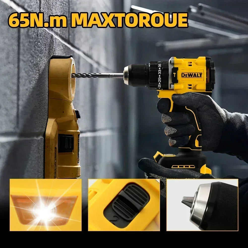 DEWALT DCD805 20V Power Tools Brushless Impact Drill Cordless Electric Screwdriver Multi-Function Hand Drill
