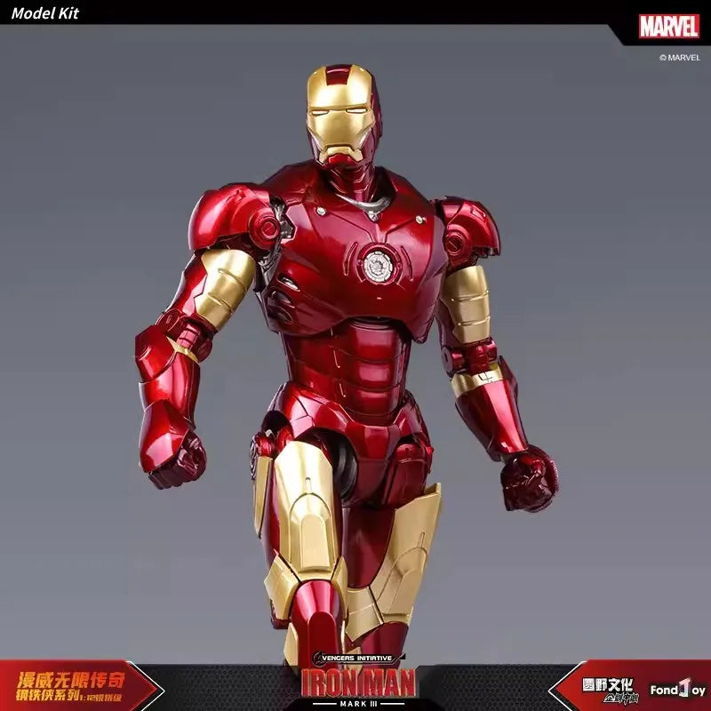 Fondjoy Action Figures Marvel IronMan MK3 Assemble Toys Model 1/12 Scale ABS Material Table Ornaments Boy Birthday Gifts Toys