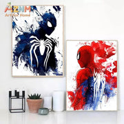 Marvel Movie Watercolor Spiderman Superhero Canvas Posters Modern Home Wall Art Painting Print Picture Room Decor