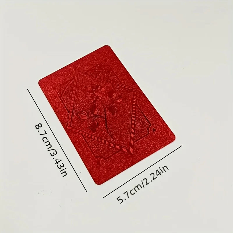 1 Set of Red Rose Playing Cards Waterproof Durable PVC Playing Cards Family Party Entertainment Props Festival Party Favors