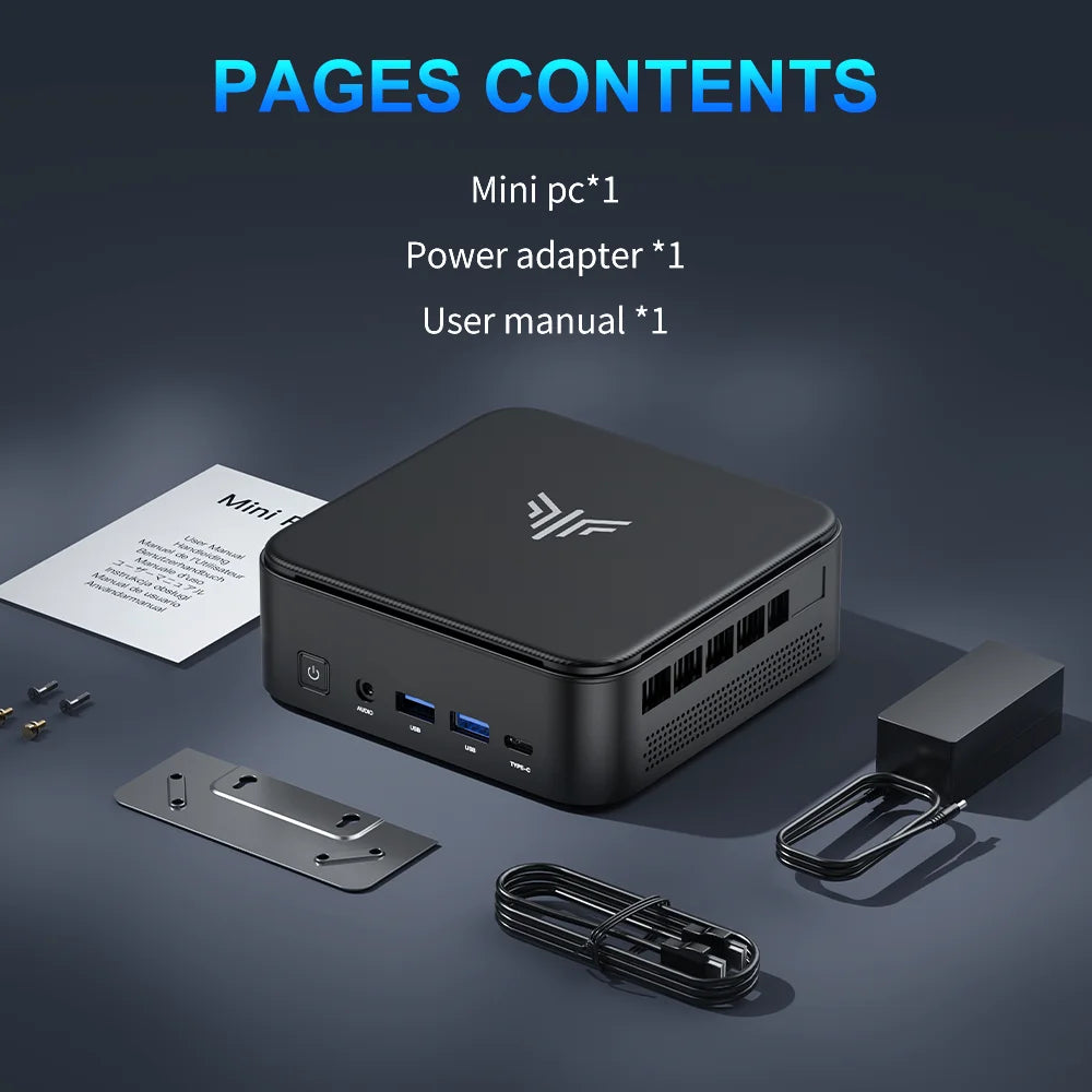 ACEMAGIC E3B Mini PC ΑΜD Ryzen 5 7430U 16GB RAM/512GB SSD Mini Desktop Studio WiFi 6/BT 5.2/4K Triple Display/VESA Supported