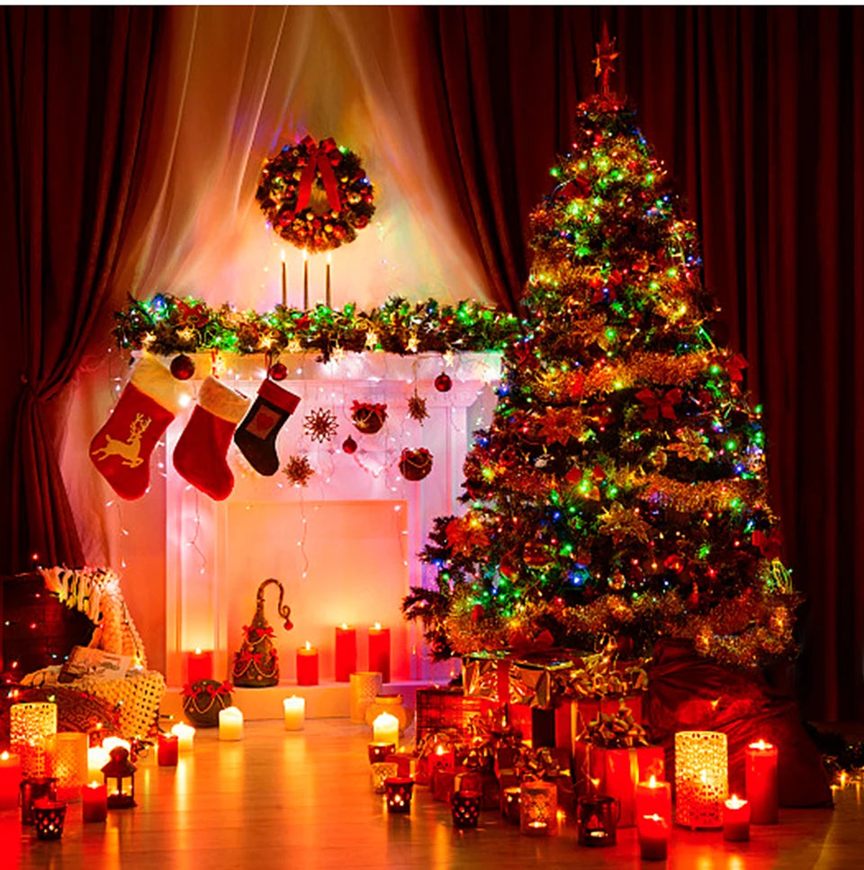 Outdoor Lights Garland 220V 110V US EU Plug Led String Light Waterproof Christmas Garden Wedding Decoration Xmas Light 10m -100m