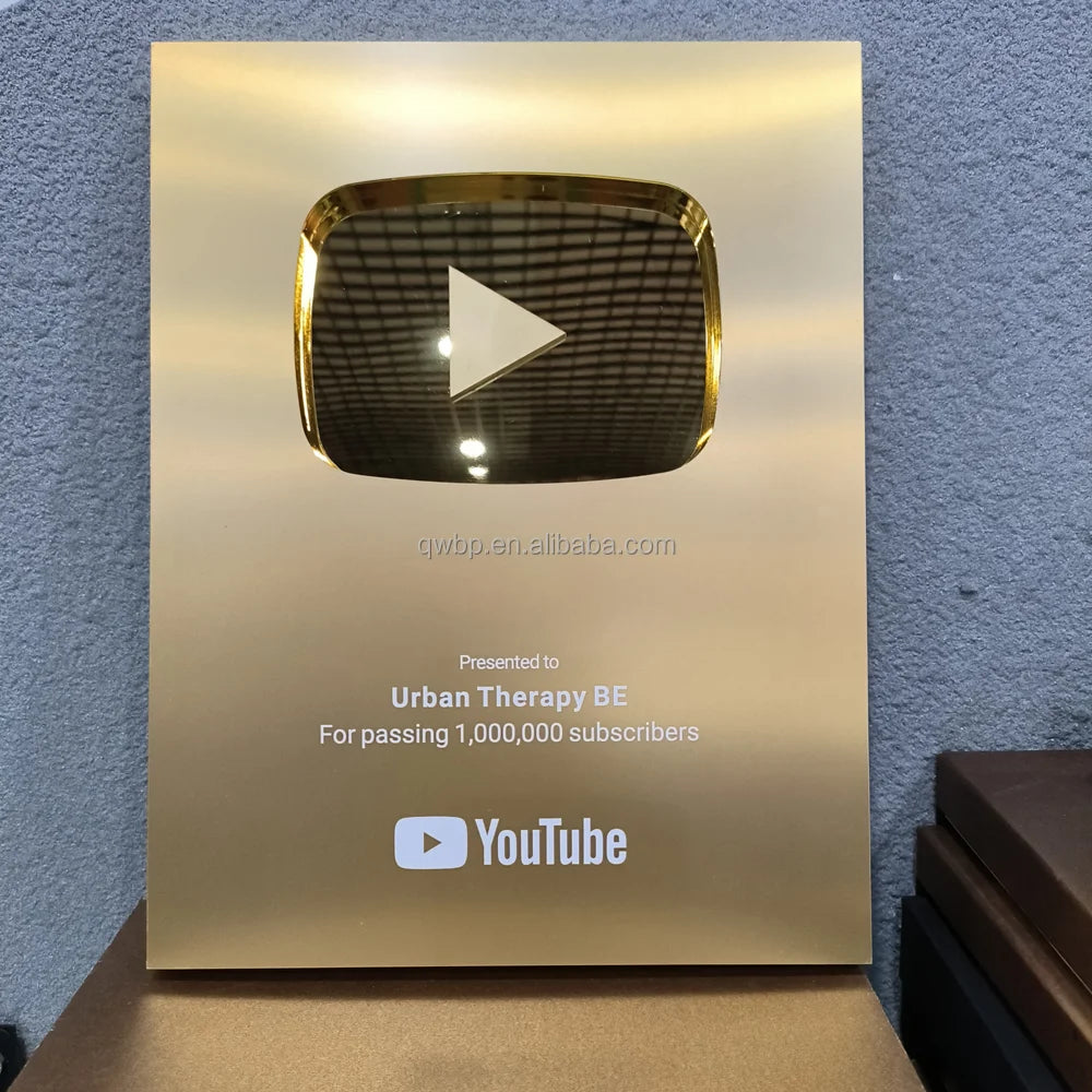 Blank YouTube Creator Award , YouTube Play Button Award, YouTube Award Plaque Wholesale