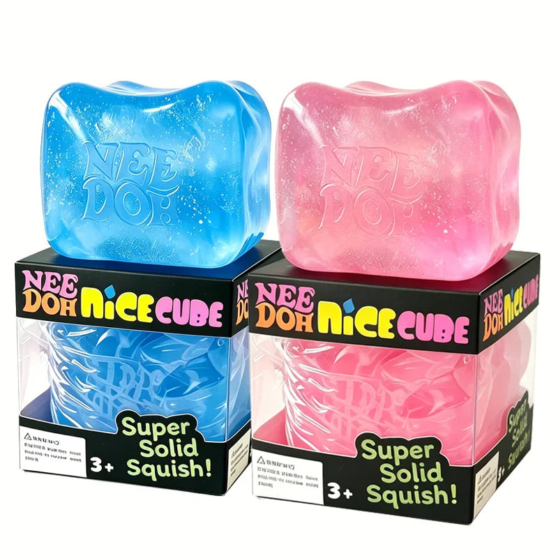 Needoh Nice Berg Giant Cube Sensory Toys Transparent Maltose Filler Hand Squeeze Soft Slow Rebound Vent Stress Reliever Desk Toy