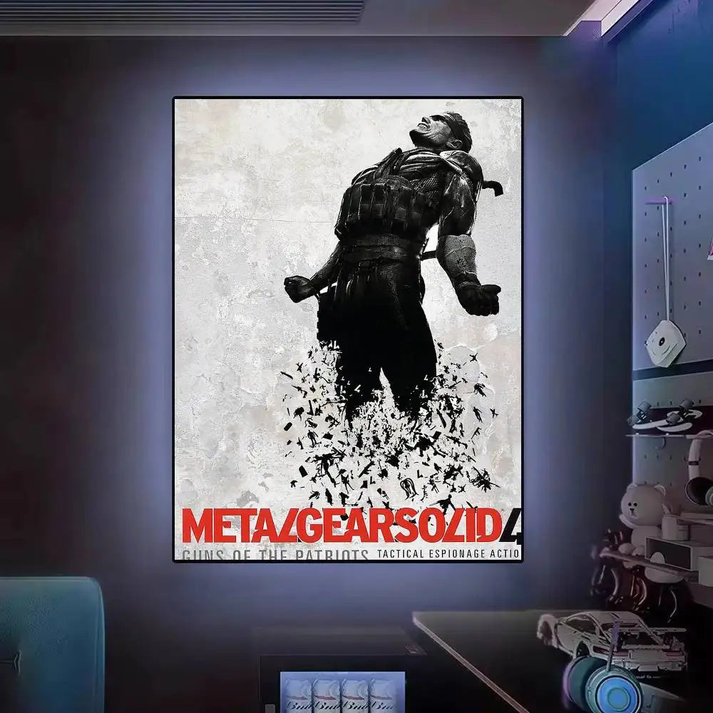 Gift Frameless Poster Personalized Gift For Lovers Customizable Decorative Home Decor Hot Game Metal Gear Solid Solid