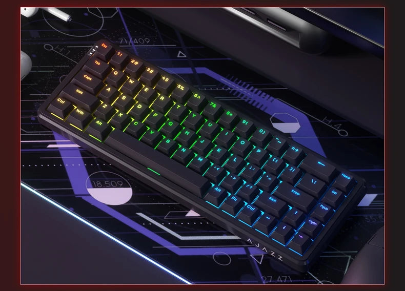 AJAZZ AK680 MAX Magnetic Switch Mechanical Keyboard 60% Rapid Trigger 0.01mm 8K/1K Return 68 keys Wired/Wireless Gaming Keybaord