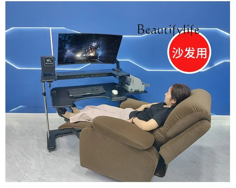 Computer desk bed notebook desktop computer desk bedside table lifting table lazy table cockpit suspension bracket