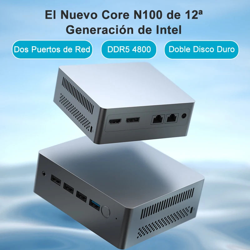 Experience powerful performance with this Intel N100 mini PC—quad-core processor with Turbo Boost up to 3.4GHz, 8GB LPDDR5 RAM, 256GB storage, 4800Hz dual RJ45 LAN with firewall, Windows 11, and 4K support for smooth multitasking and secure networking!