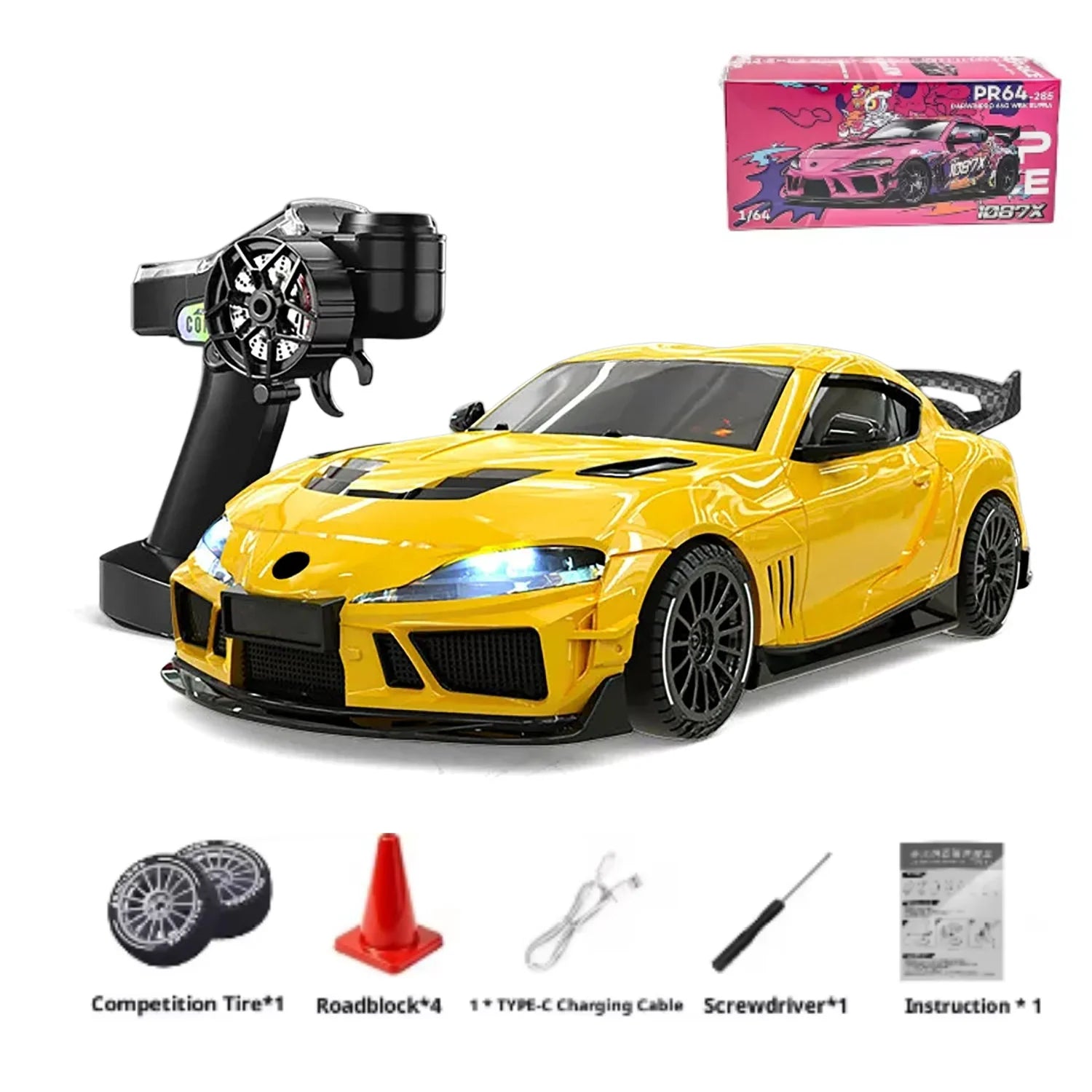 1/43 Supra 1087X Mini Simulation JXC RC Rc Drift Car Vehicle Model Control RTR Four-wheel Drive Modle For Adult Toys