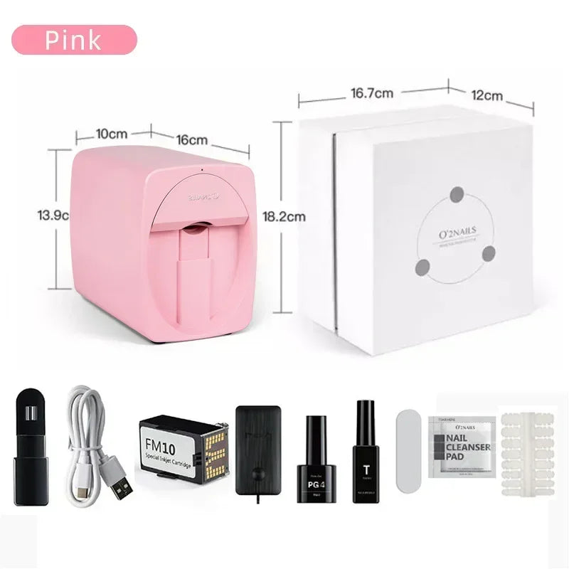 Portable 3D Painted Nail Printer Machine Intelligent Automatic Printing Celebrity Home Nail Machine Artifact With Cartridge