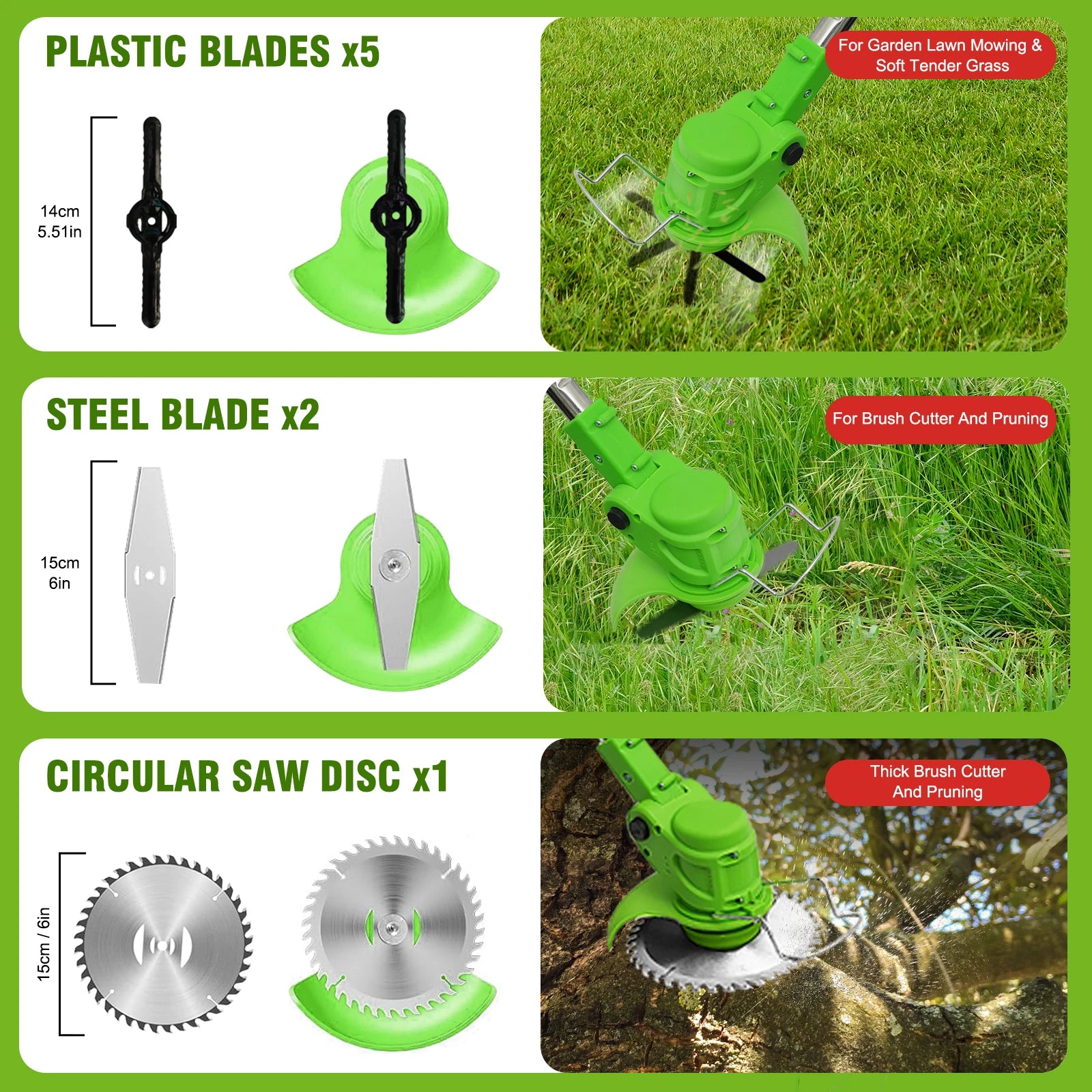 2-in-1 Cordless Electric  Lawn Mower Brushless Edger Eater Grass String Trimmer Cutter 650W 18000 RPM With 24V Two Battery Adjustable For Garden Tool
