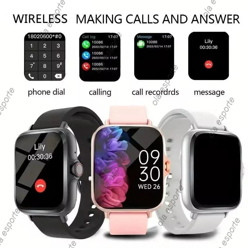 Stay stylish and connected with this versatile smartwatch designed for both men and women!