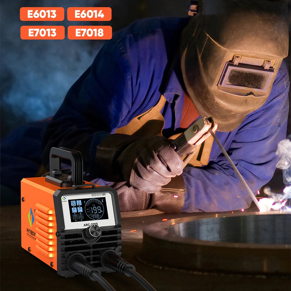HITBOX ARC200S Welding Machine 2 in 1 ARC MMA LIFT TIG MINI IGBT Inverter LED Digital Display Portable Home Welder 220V 10-200A