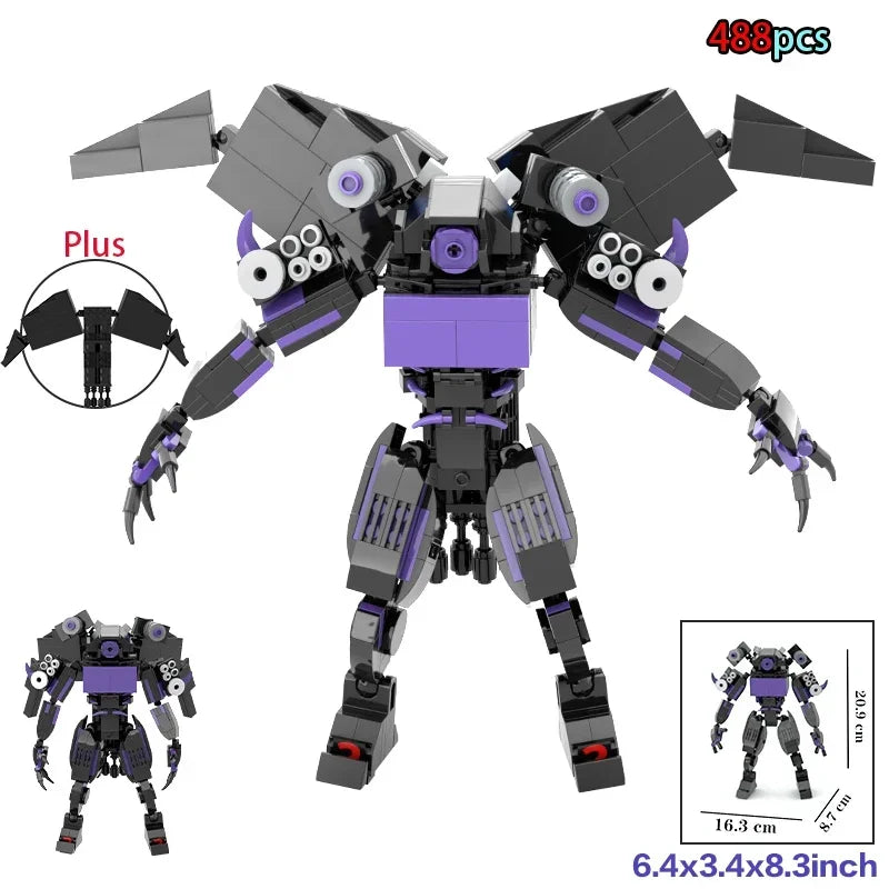 Moc Skibidi Toilet Action Figures Model Building Blocks Camerman Titan Speakerman Surveillance Man TVMan Boys Toys For Kids Gift