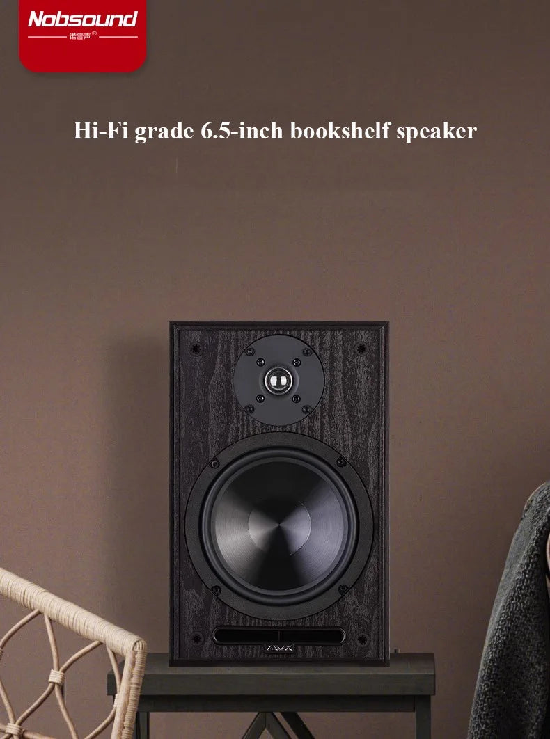Household 6.5 Inch Bookshelf Speaker 100W*2 Output Power 2 Way HIFI Passive Speaker 2.0 Stereo 1 Inch Silk Film Dome Tweeter