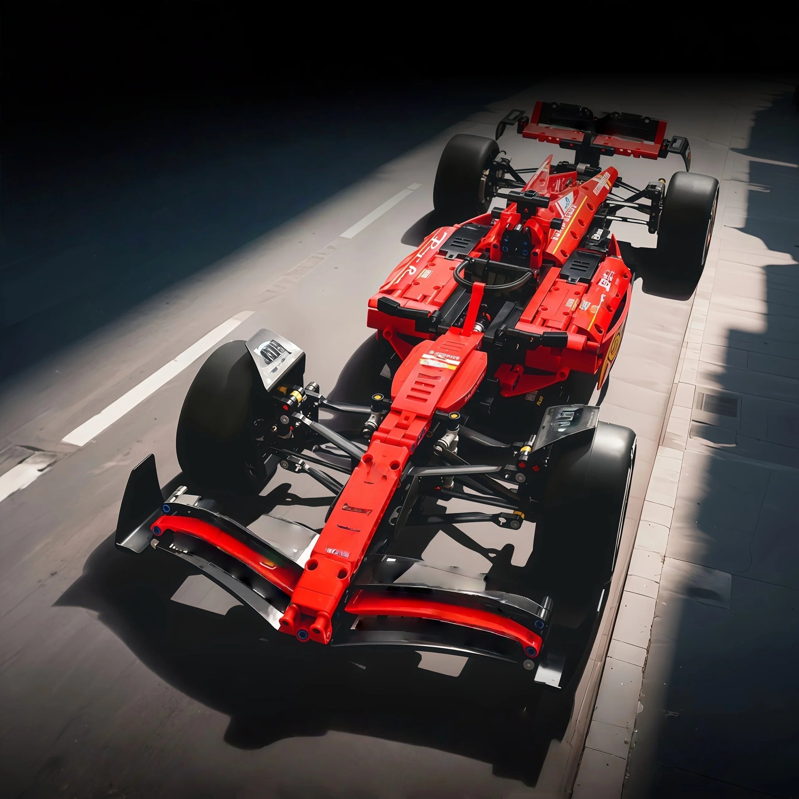 1361PCS Technical 1:8 Scale SF-24 Red  Racing Car Building Blocks Set - MOC Supercar Model Assembly Toy  Birthday Gifts