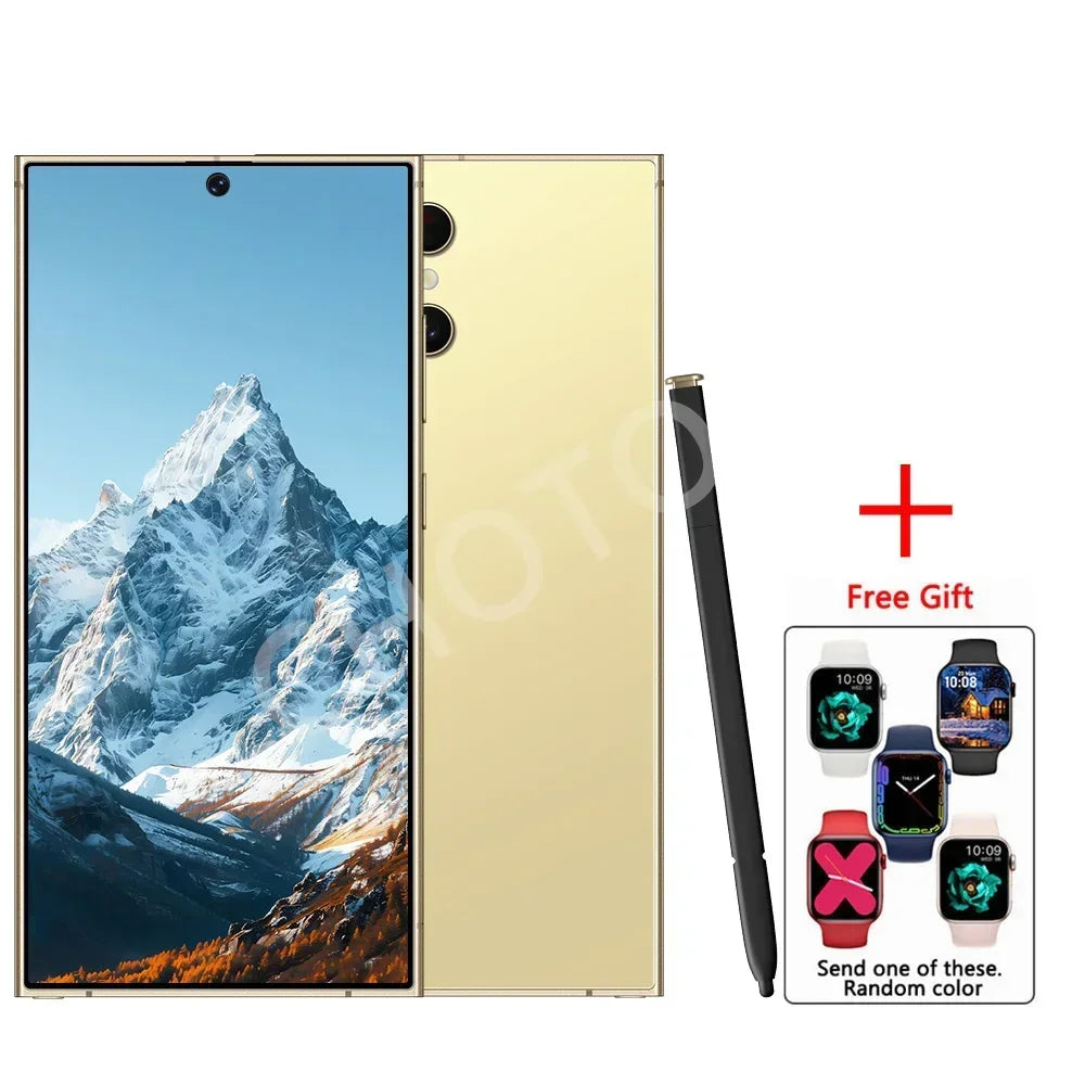 2025 New SMS25 Ultra Case for 7.3inch HD Smartphone 4G 5G Dual Card Android 14 Global Version 7800mAh Battery 108MP