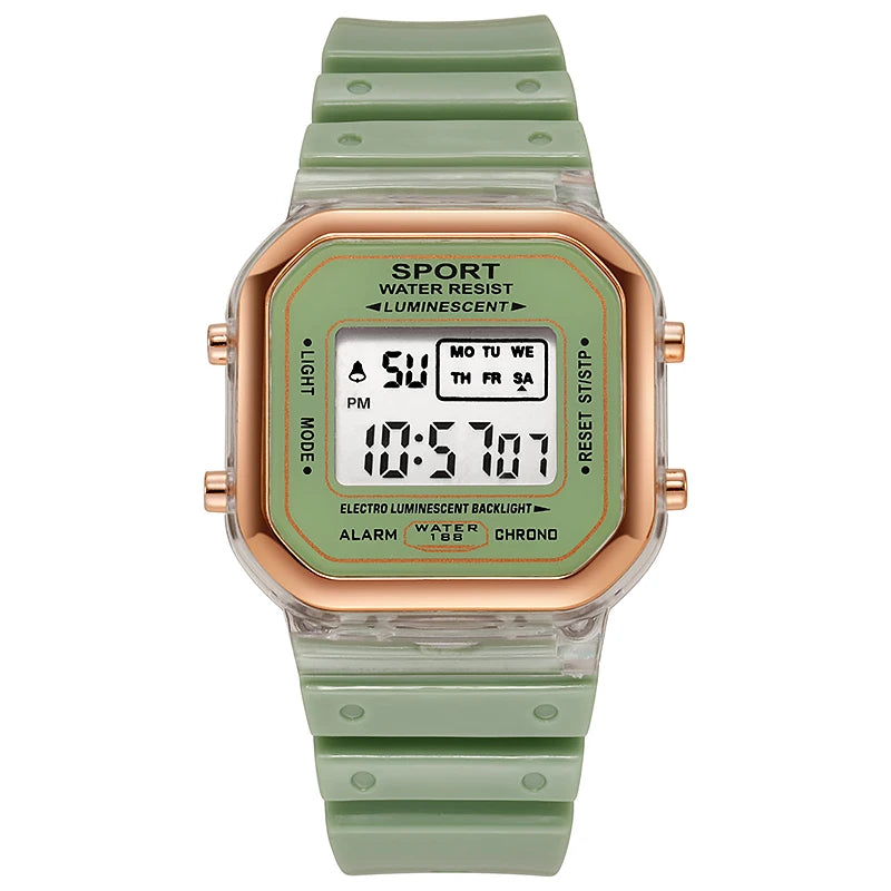 New Children's LED Digital Watch Student Multi functional Outdoor Sports Watch Minimalist Men's and Women's Electronic Watch