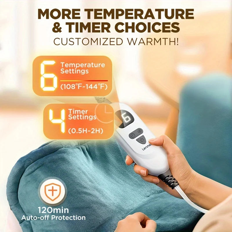 Graphene Heating Pad, Neck, Shoulder, and Back Heating Pads, 6 Heating Options,Heater Pain Relief Adjust Temperature Pads