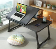 Laptop Desk for Bed Couch,Lap Desk for Laptop,Portable Laptop Stand for Desk,Small Adjustable Laptop Desk,Foldable Bed Table for Laptops and Writing, Bed Tray Table with Cup Holder