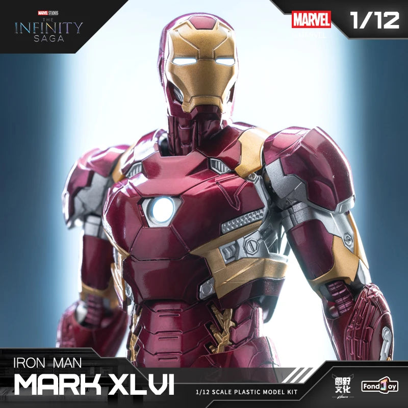 NEW Original Fondjoy Anime Figure Iron Man MK46 Model Kit 1/12 Infinity Saga Ironman Mark 46 Assembly ABS Joint Movable Kid Toys