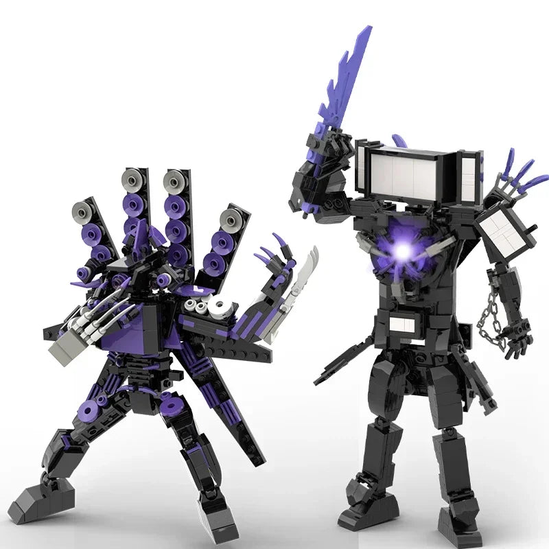 Moc Skibidi Toilet Action Figures Model Building Blocks Camerman Titan Speakerman Surveillance Man TVMan Boys Toys For Kids Gift