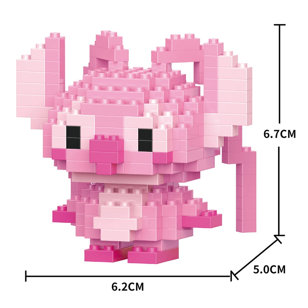 Funny Anime Figure Interstellar Stitch Blocks Small Particles Building Blocks Assembled Puzzle Block Toy Children Christmas Gift