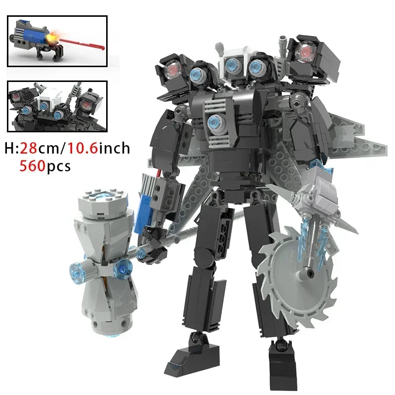Moc Skibidi Toilet Action Figures Model Building Blocks Camerman Titan Speakerman Surveillance Man TVMan Boys Toys For Kids Gift