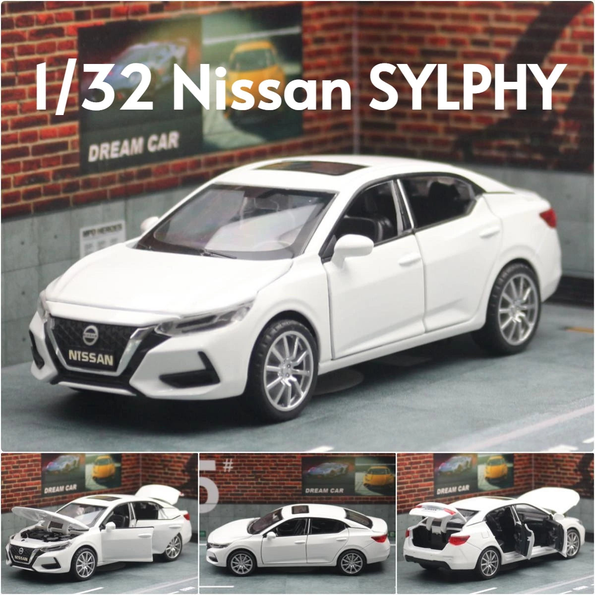 1/32 Nissan X-Trail SUV Miniature Diecast Toy Car Model Sound & Light Doors Openable Educational Collection Gift For Boy Kid