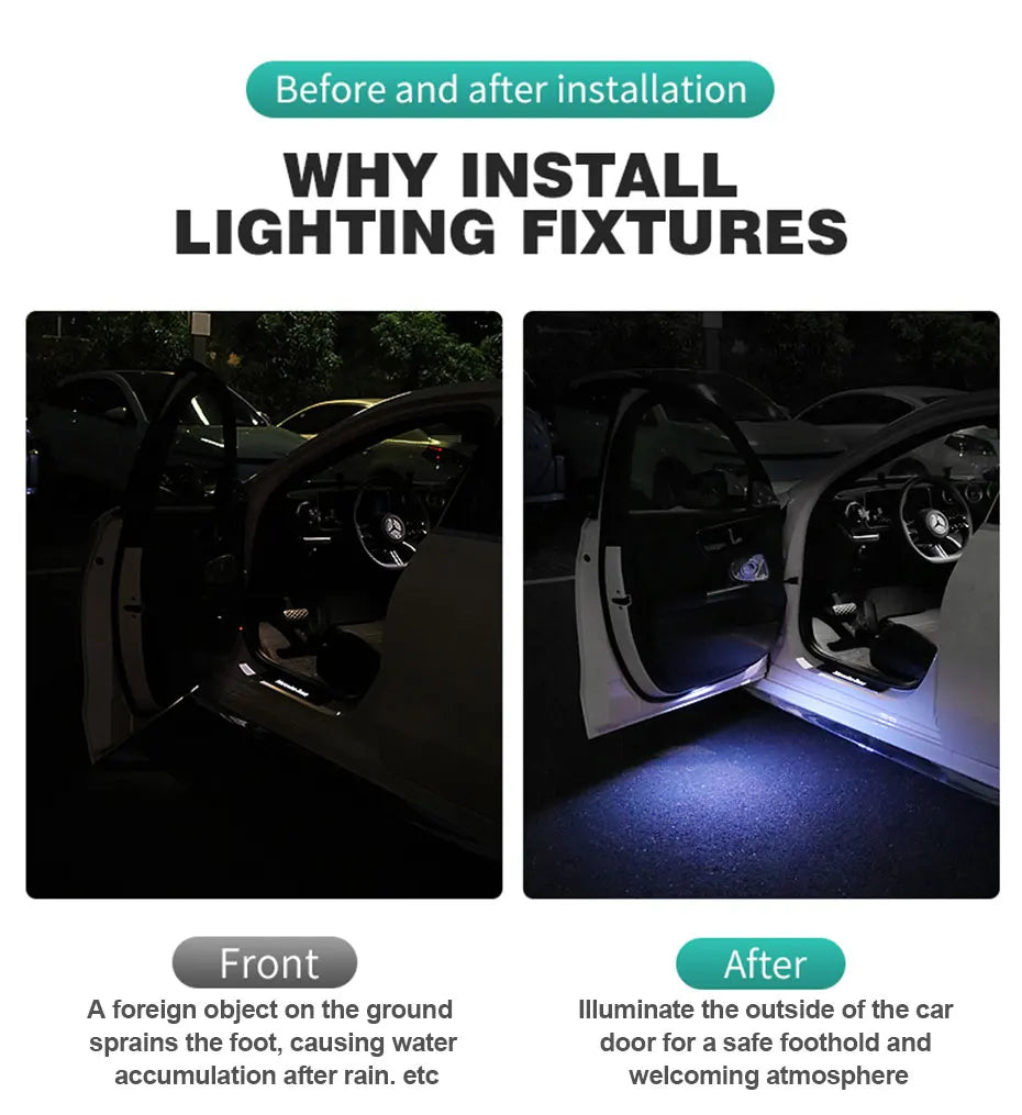 BLALION Car Door Lights LED Welcome Light Magnetic Control USB Charging Auto Open Door Safe Anti-collision Emergency Signal Lamp