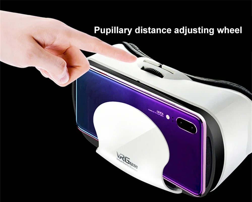 VR Virtual Reality 3D Smart Glasses Stereo Helmet Headset With Remote Controller For IOS Android Smartphones Virtual World 7"