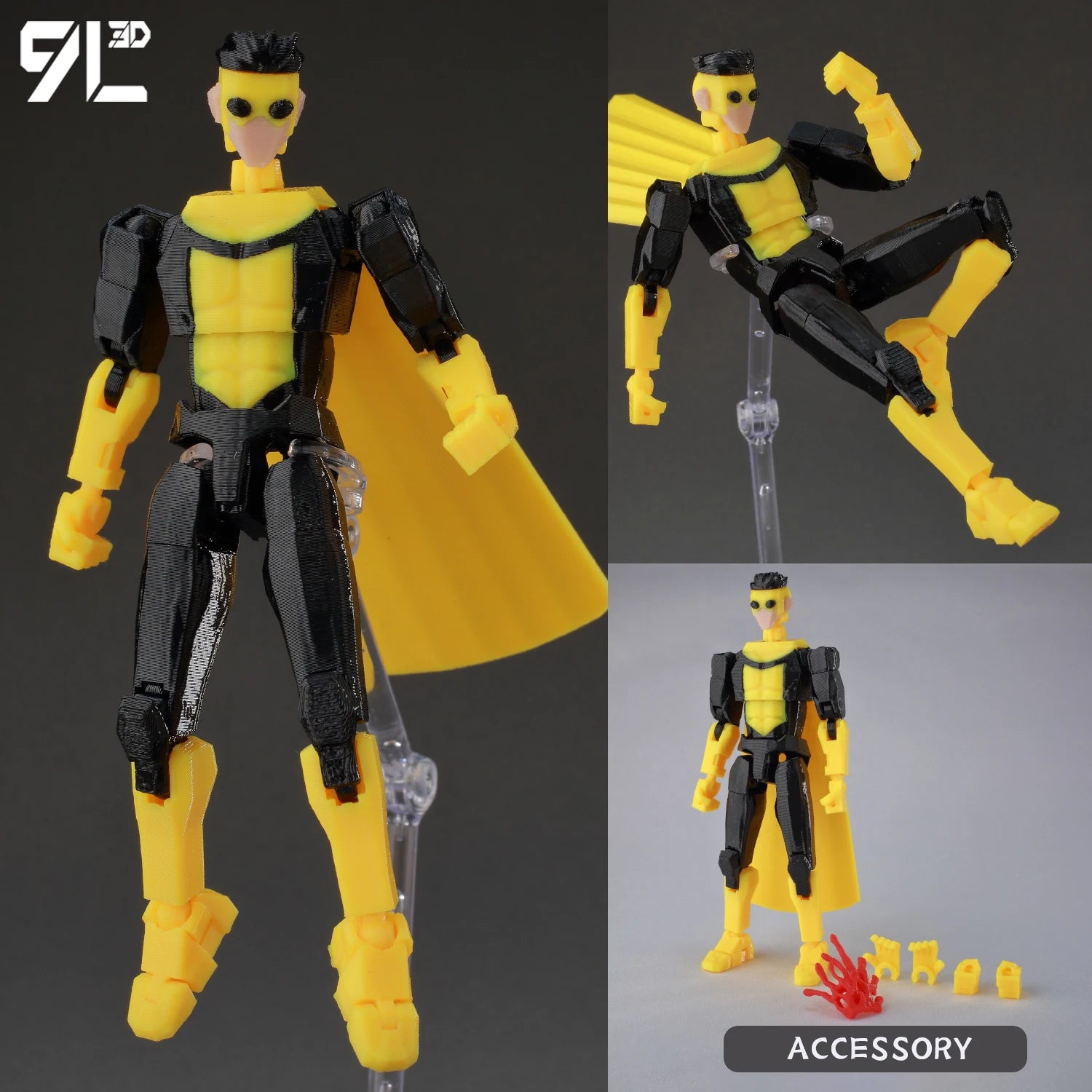 9L3D Printed Deadpool Wolverine Batman Spider-Man Venom Action Figures Dummy13 Lucky13 T13  Anime Model Toys Collectors Gifts