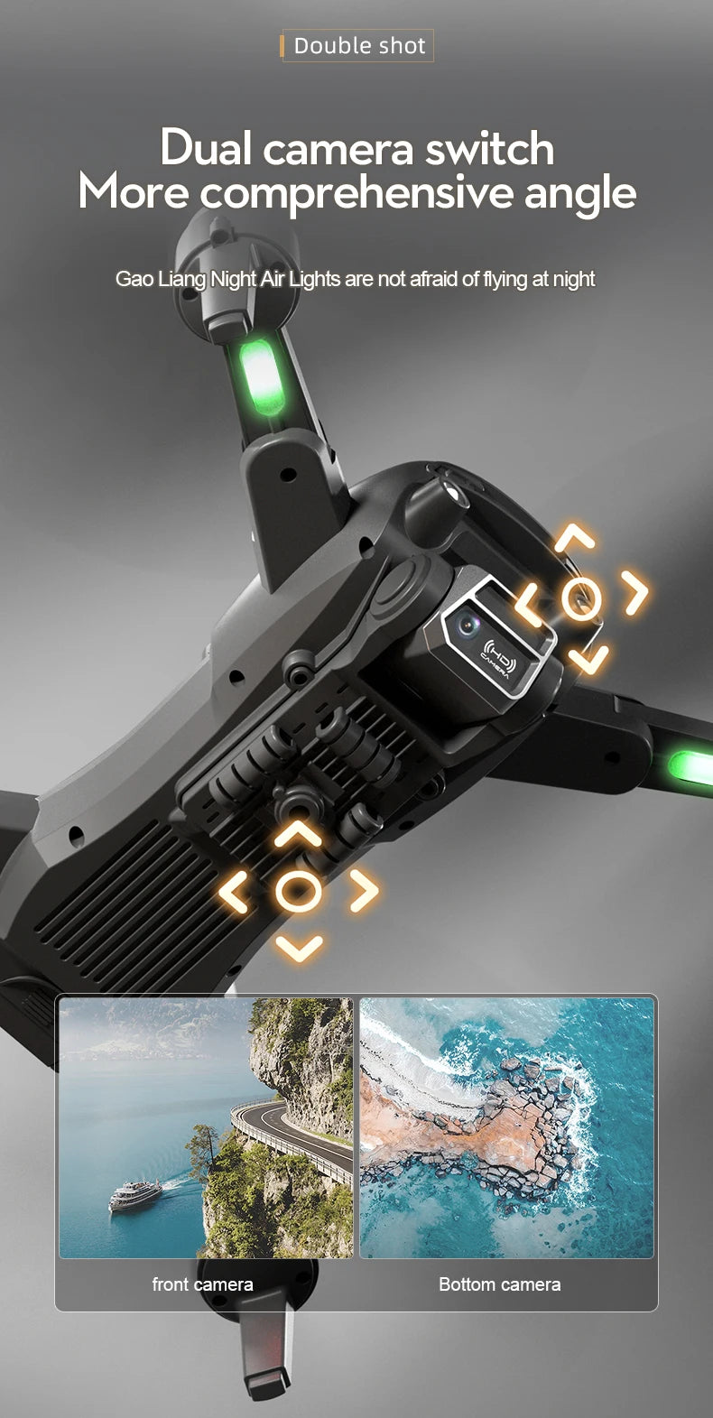 Long Endurance Drone, Brushless Motor, High-Definition Camera, 360 ° Rolling, Intelligent Obstacle Avoidance, Optical Flow Positioning, the Best Gift!