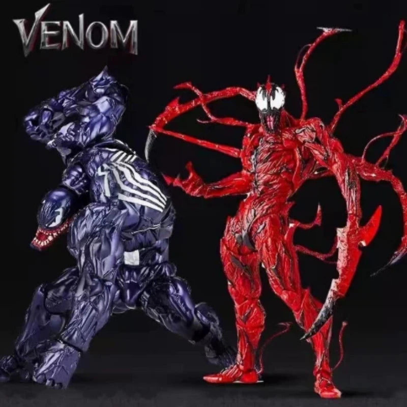 Kaiyodo Revoltech Amazing Yamaguchi Venom Carnage Highly Articulated Pvc Collectible Action Figure With Accessories Hot Fan Gift