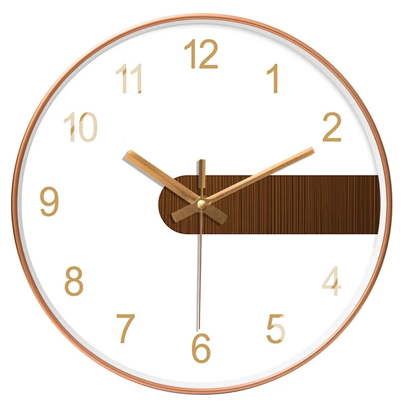 Minimalist Modern Wall Clock Vintage Round Clock ABS Frame Large Easy to Read Numbers for Living Room Bedroom Kitchen Office