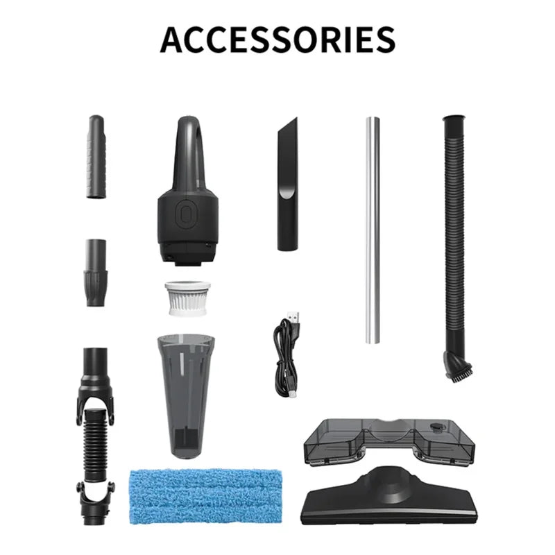 Cordless Handheld Vacuum Cleaner 5Kpa Strong Suction 4-in-1 Stick Vacuum and Mop Lightweight Household Cleaner for Dust Pet Hair