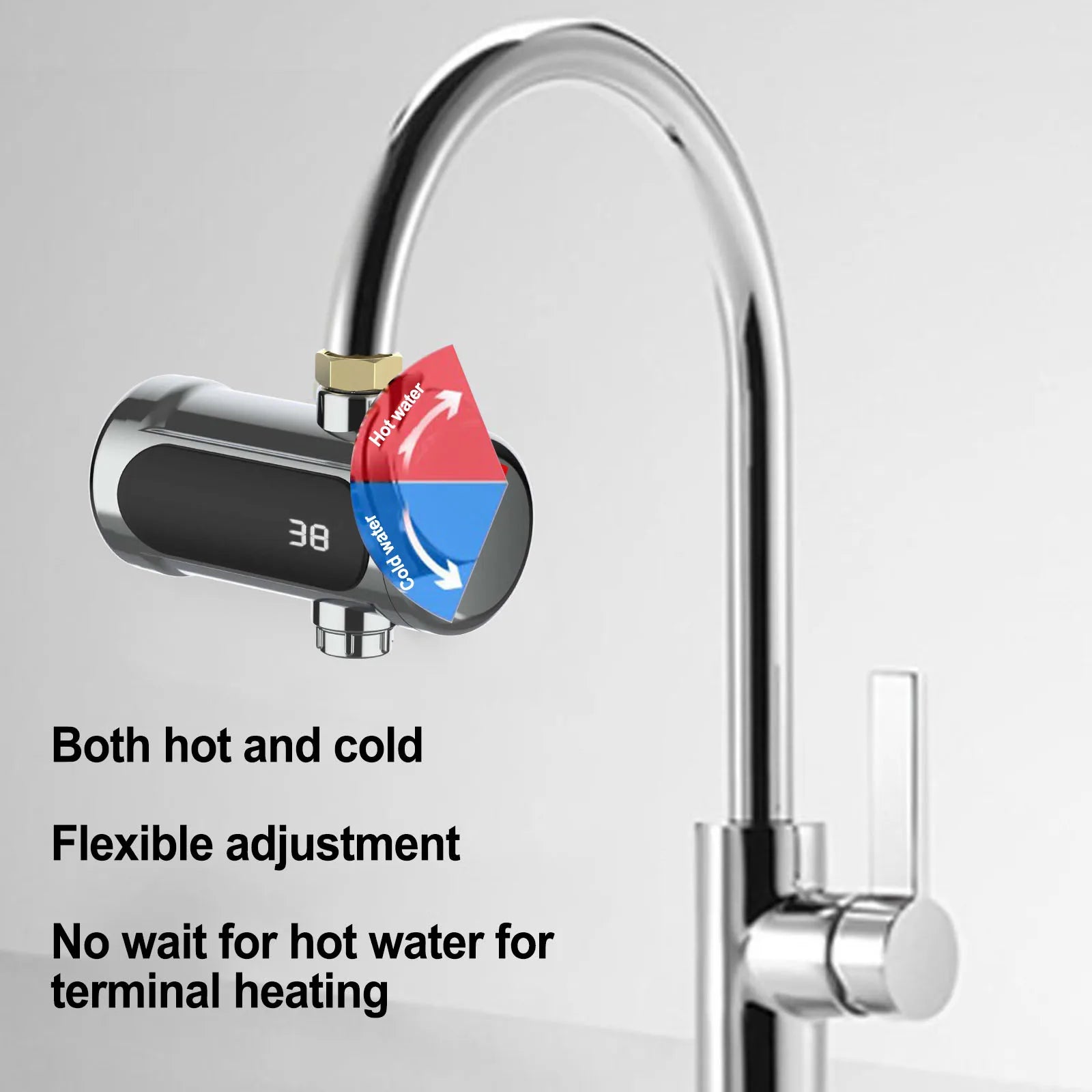 Experience instant hot water with this efficient water tap featuring an instantaneous heater and LED temperature display—saving energy while keeping you comfortable!