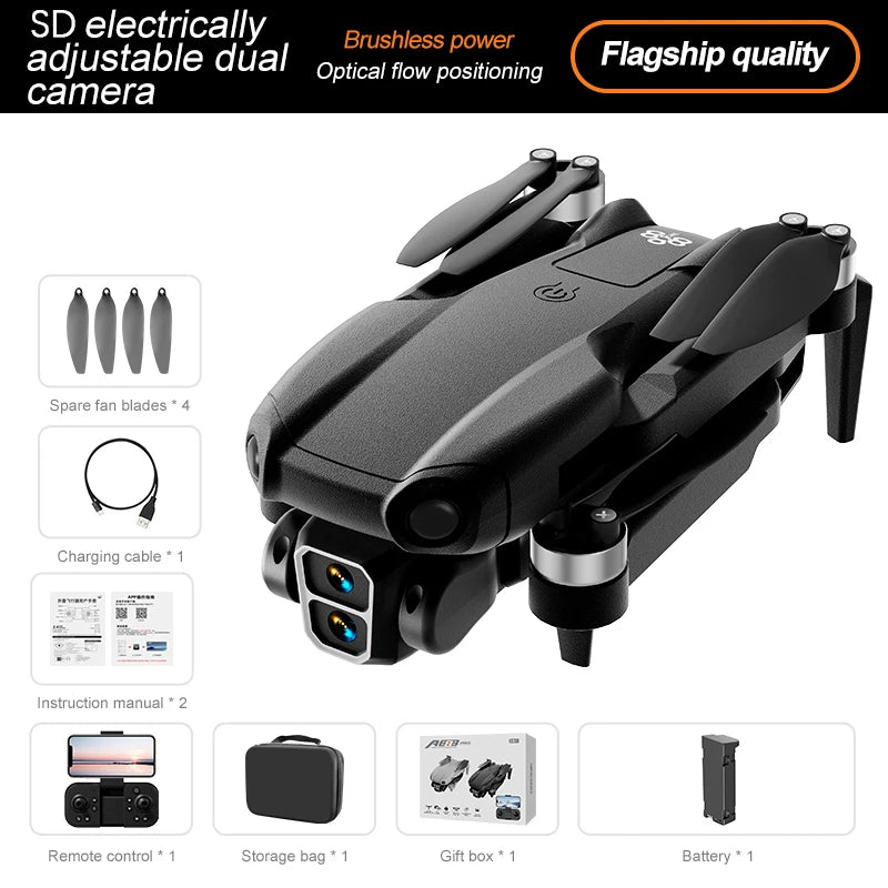 Long Endurance Drone, Brushless Motor, High-Definition Camera, 360 ° Rolling, Intelligent Obstacle Avoidance, Optical Flow Positioning, the Best Gift!
