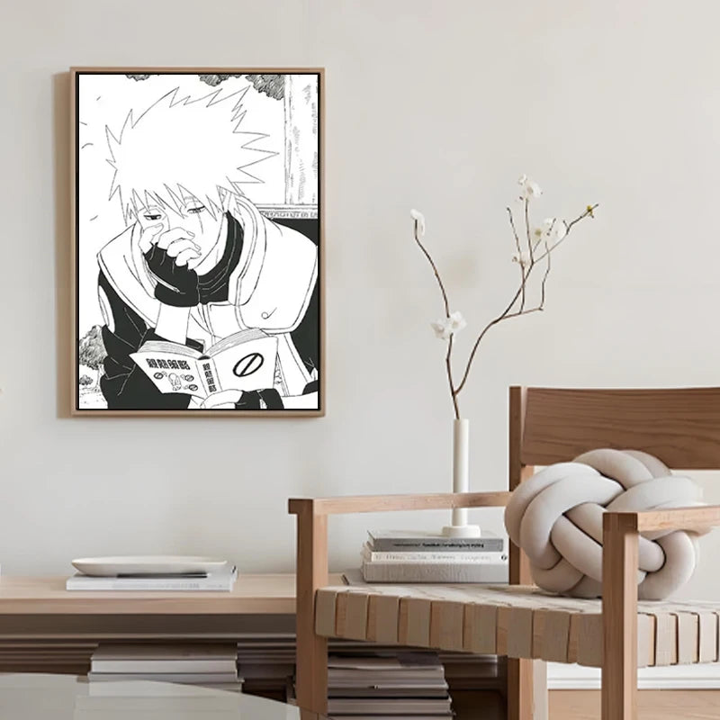 Naruto Decorative Painting Frameless Anime Cartoon Printing Uchiha Sasuke Poster Room Decoration Canvas Mural Holiday Gifts