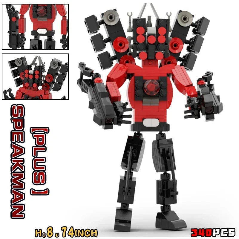 Moc Skibidi Toilet Action Figures Model Building Blocks Camerman Titan Speakerman Surveillance Man TVMan Boys Toys For Kids Gift
