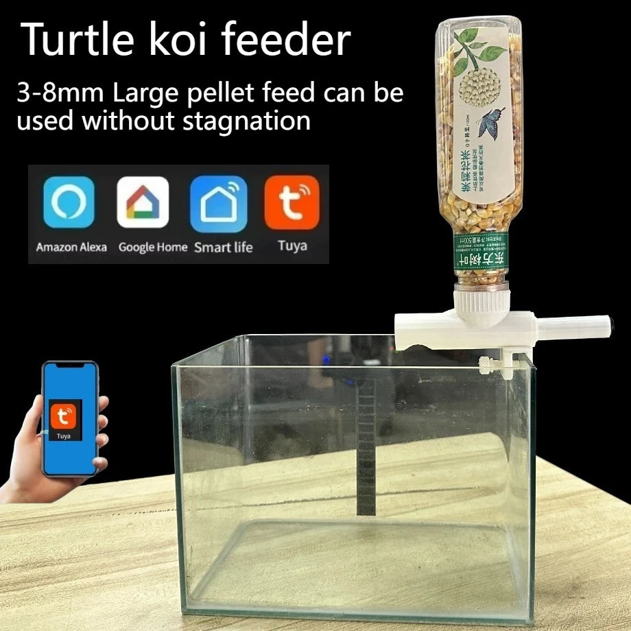 Fish tank feeder Mobile phone remote control Intelligent timing feeder Ornamental fish Turtle food Aquarium automatic feeder