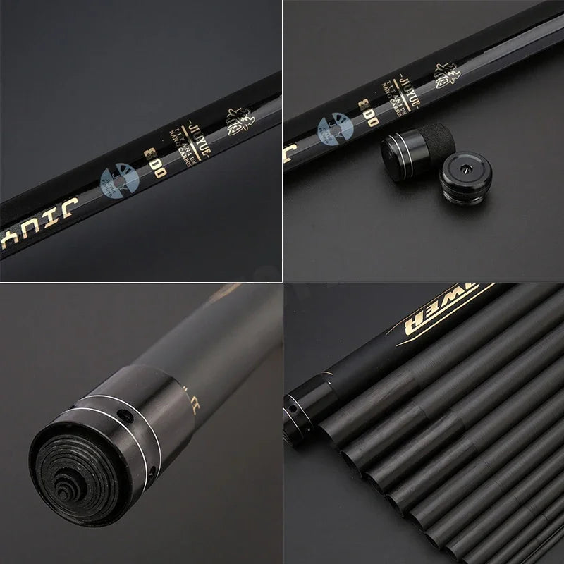 8m 9m 10m 11m 12m Carbon Fishing Rod 10kg above Superhard Long Distance Throwing shot pole Telescopic High Quality Stream Rod