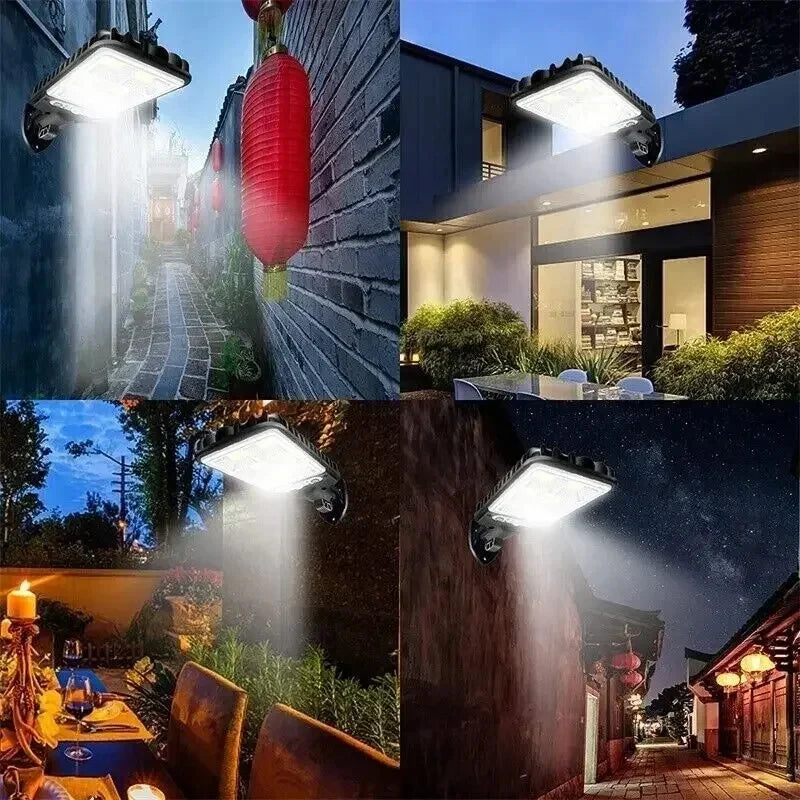 Illuminate your outdoor space with these stylish garden solar lamps. The wall-mounted lights provide a warm and inviting glow, perfect for enhancing your garden or outdoor area.