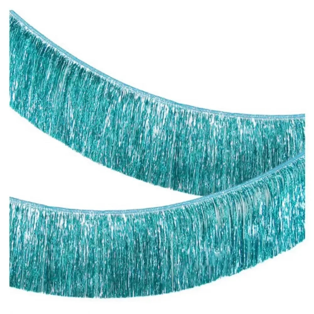Multicolor Drizzle Garland Encryption PET Metallic Foil Fringe Thickening Background Ornament Tassel String Party Supplies